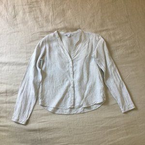 Ines de la Fressange Long-sleeved Linen Top